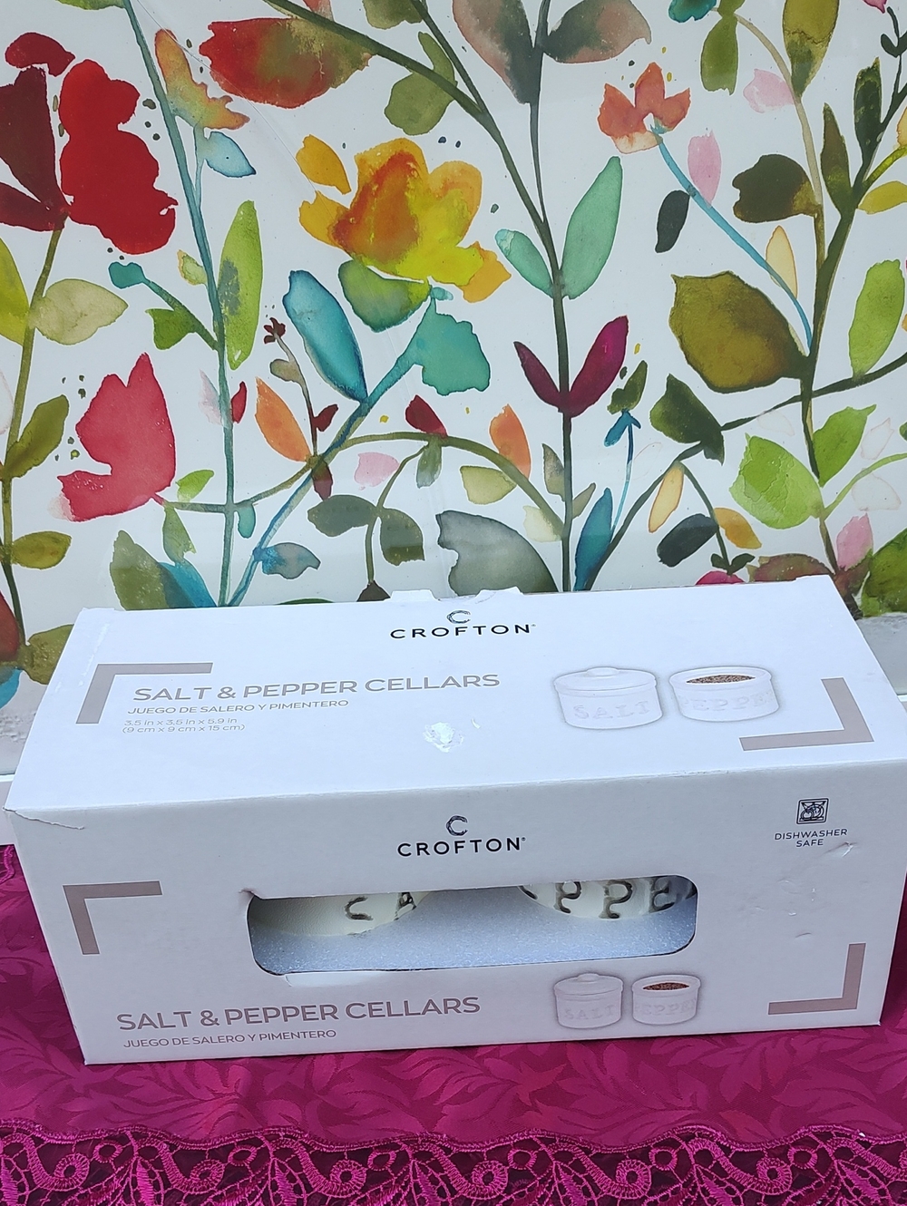 Crofton Ceramic Salt & Pepper Cellars White Set